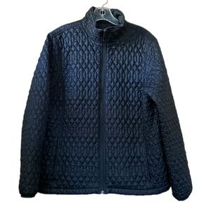 Lands’ End Primaloft Quilted Jacket Black Size XL Petite